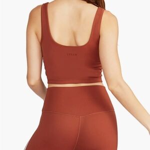 Cream Yoga | Rust Brown Ali Bra Tank with bra pads